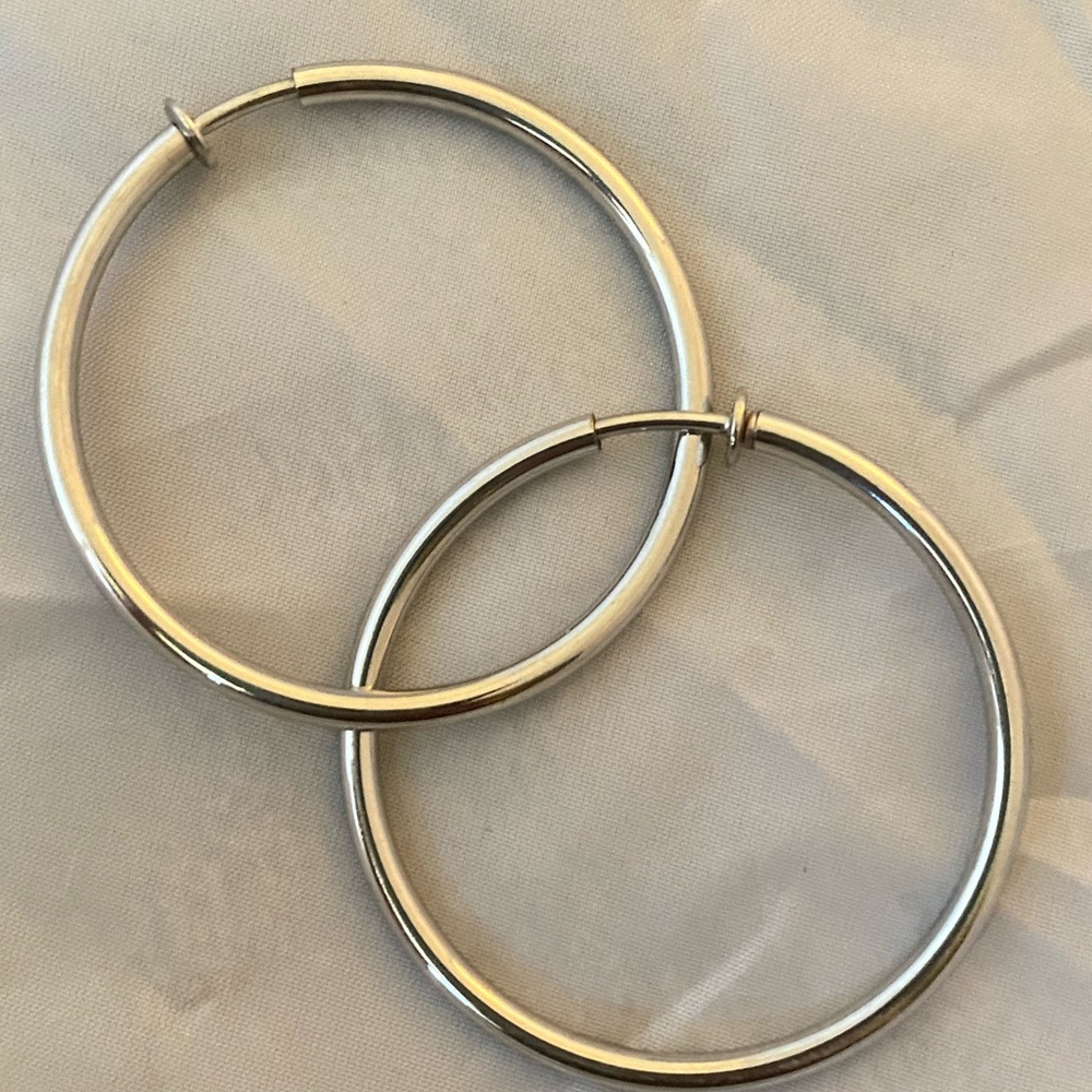 Clip on hoop earrings